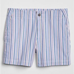 GAP Blue and Pink Striped Shorts Women’s 12 5” inseam casual khaki chino